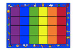 Seating Rainbow with Alphabet Rug 24