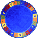 Colors Alphabet Circle Learning Rug