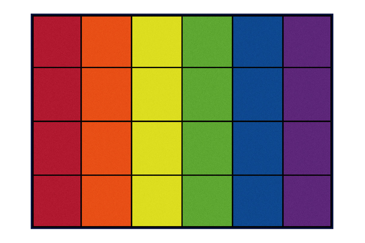 Rainbow Blocks Seating Rug 24