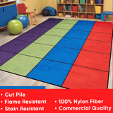 Blocks Seating Rug MULTI With 24 Squares