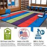 Blocks Seating Rug MULTI With 36 Squares