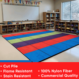 Blocks Seating Rug MULTI With 36 Squares