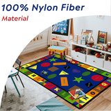 Colorful Shapes Rug With BRIGHT Colors