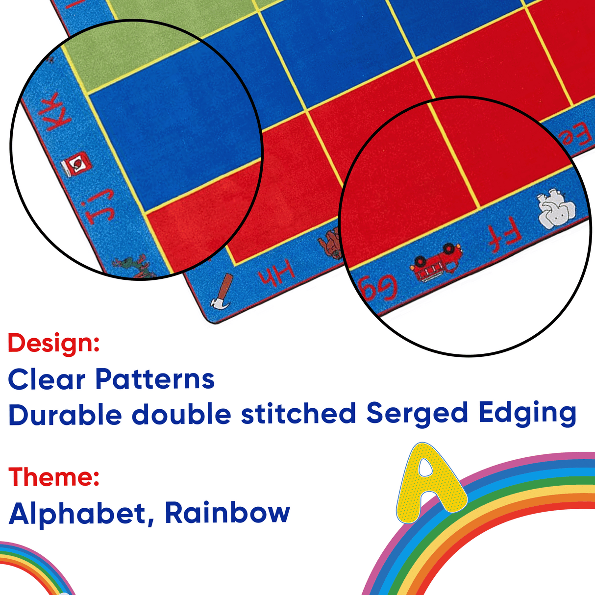 ABC Rainbow Seating Rug 30
