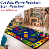 Colorful Shapes Rug With BRIGHT Colors