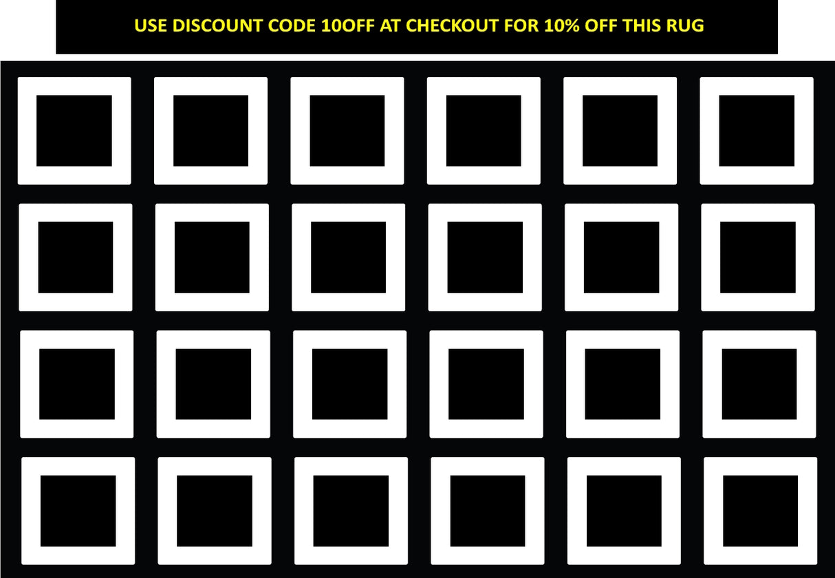 Black and White Squares Classroom Seating Rug 24 PRESALE!! (COMING IN STOCK SUMMER 2025)