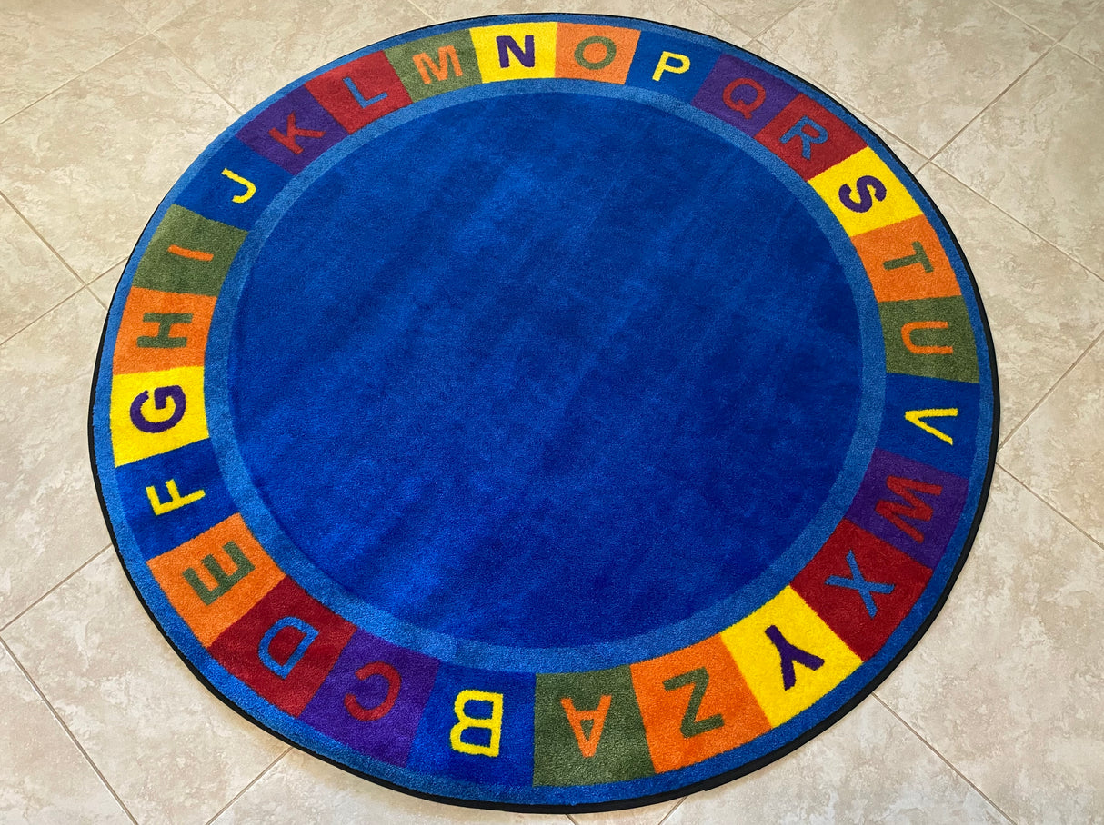 Colors Alphabet Circle Learning Rug