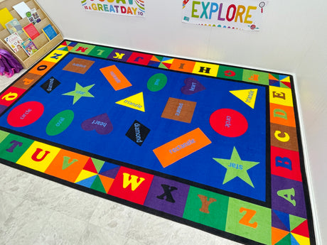 Colorful Shapes Rug With BRIGHT Colors