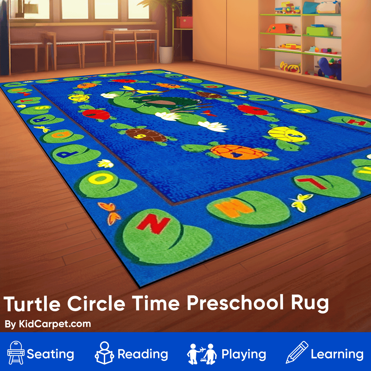 Turtle Circle Time Rug