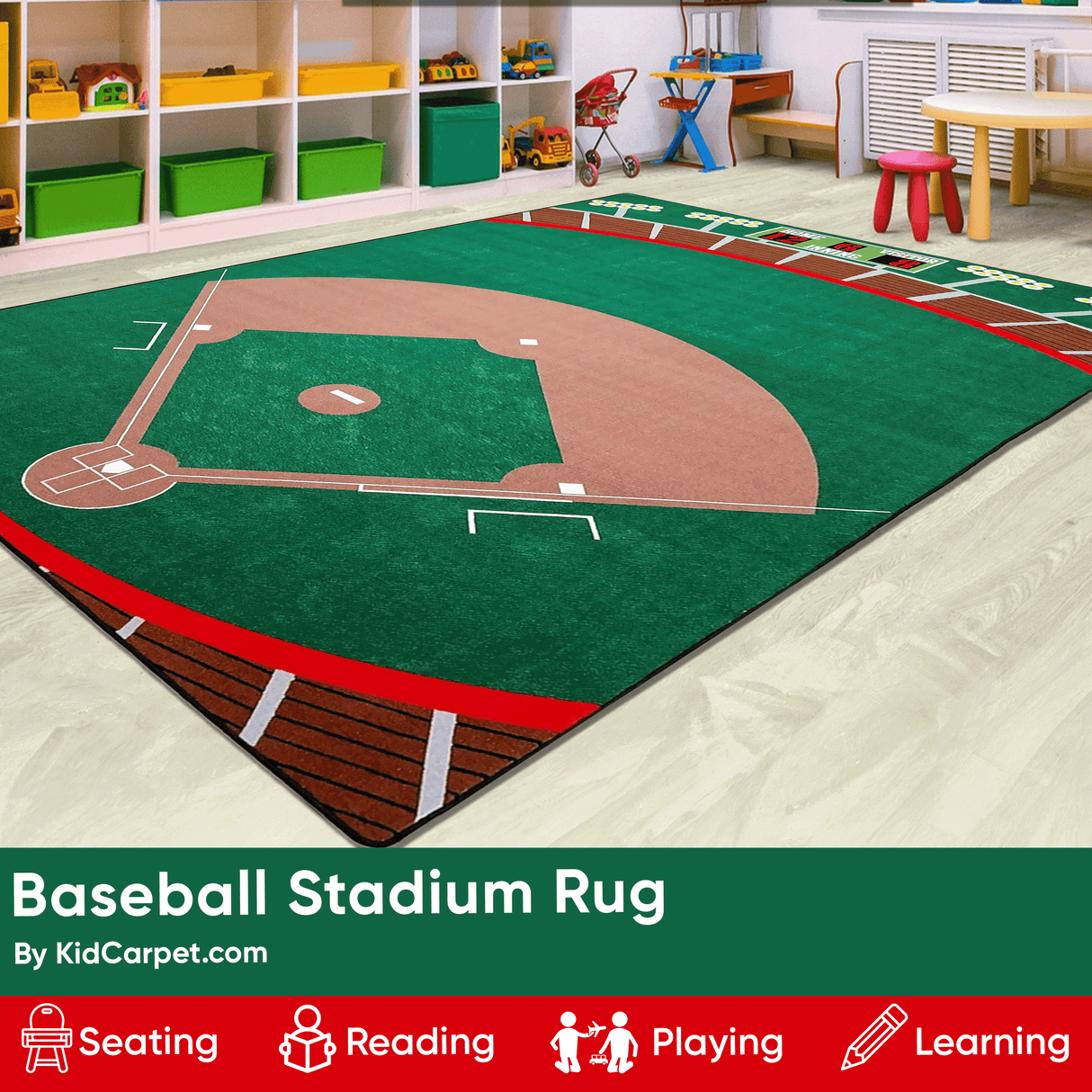 Baseball Stadium Rug