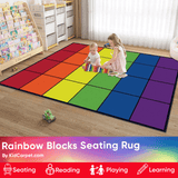 Rainbow Blocks Seating Rug 24 PRESALE!! (COMING IN STOCK LATE OCTOBER)