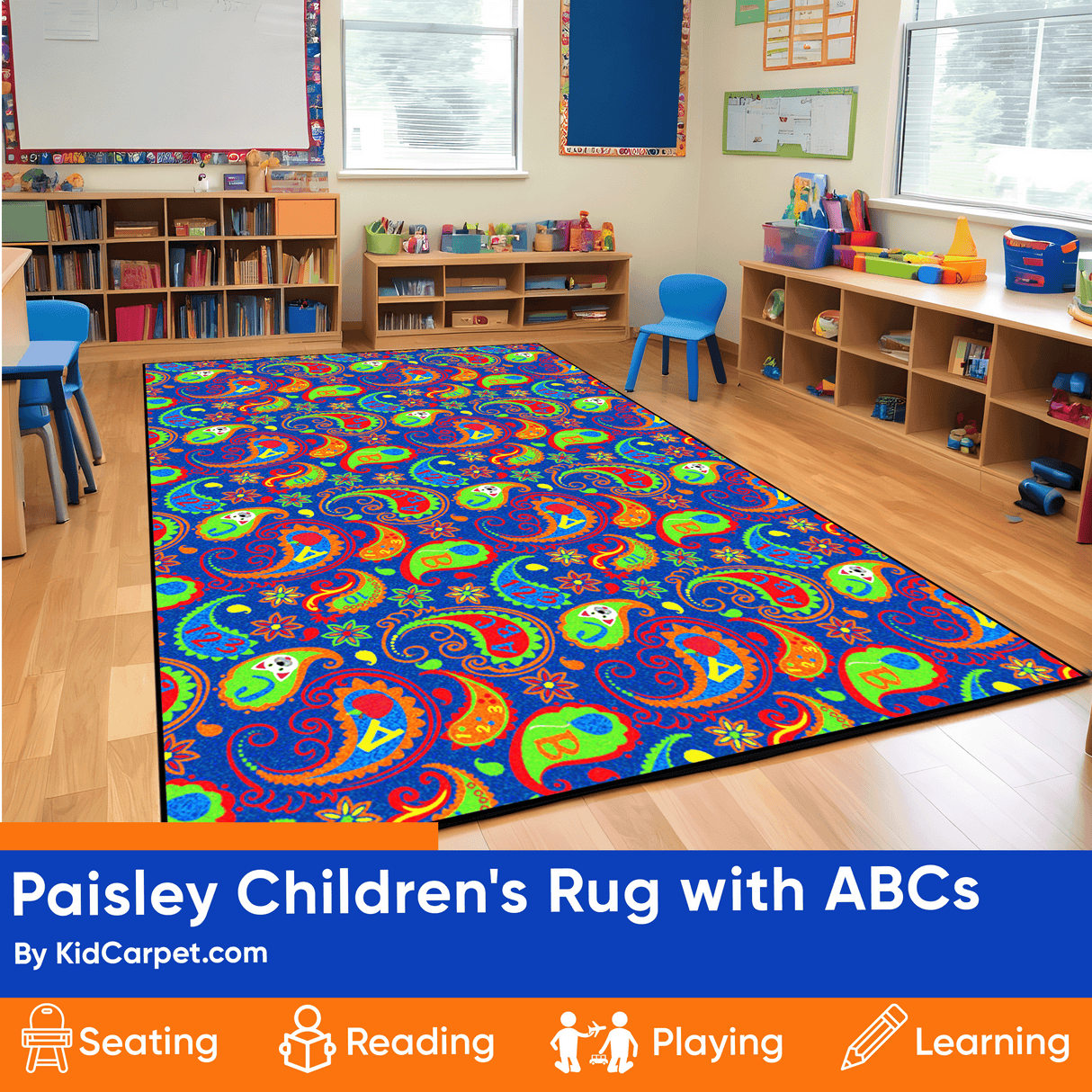 Paisley Rug With ABC