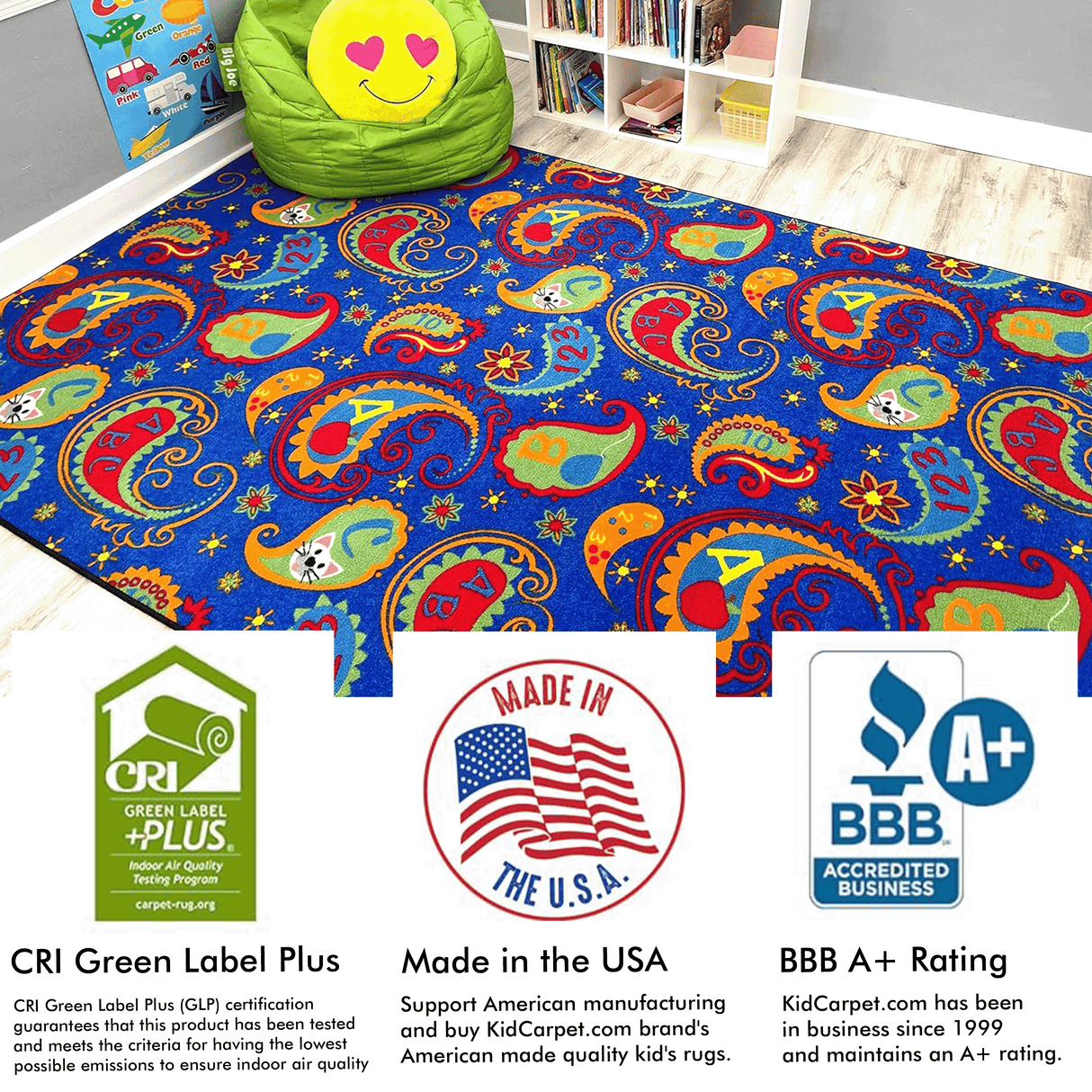 Paisley Rug With ABC