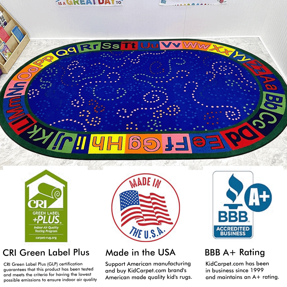 Alpha Dots Circle Time ABC Rug