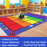 Seating Rainbow with Alphabet Rug 24