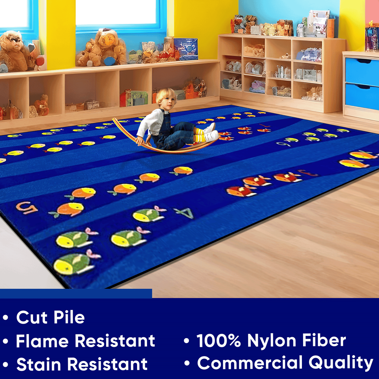 Classroom School of Fish Rug