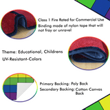 Rainbow Blocks Seating Rug 24 PRESALE!! (COMING IN STOCK LATE OCTOBER)