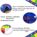 Seating Rainbow with Alphabet Rug 24