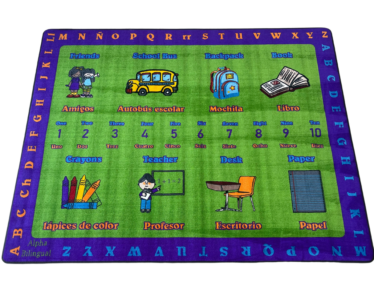 Alphabet Spanish Classroom Rug