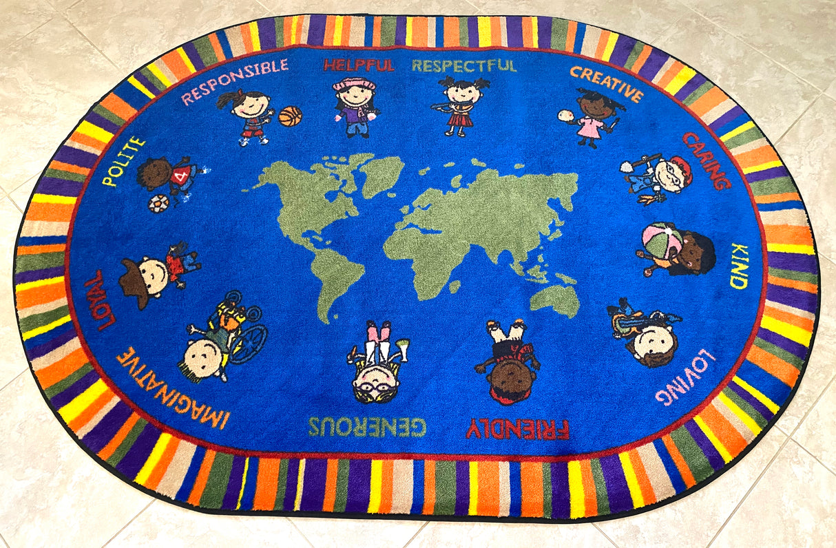 Our World of Virtue Classroom Rug