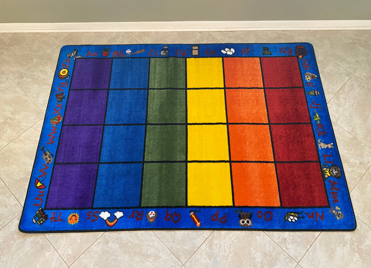 Seating Rainbow with Alphabet Rug 24