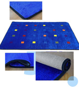 Seating Squares Multi on Blue Rug 24 PRESALE!! (COMING IN STOCK LATE OCTOBER)