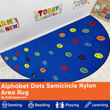 Alphabet Dots Semicircle Rug