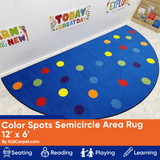 Color Spots Semicircle Rug