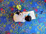 Animal Doodles Children's Rug Multi on Blue - KidCarpet.com