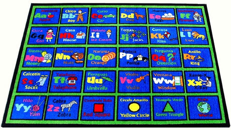 Learning Spanish Classroom Rug - KidCarpet.com