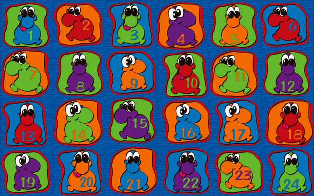 Cute Little Creatures Classroom Seating Rug