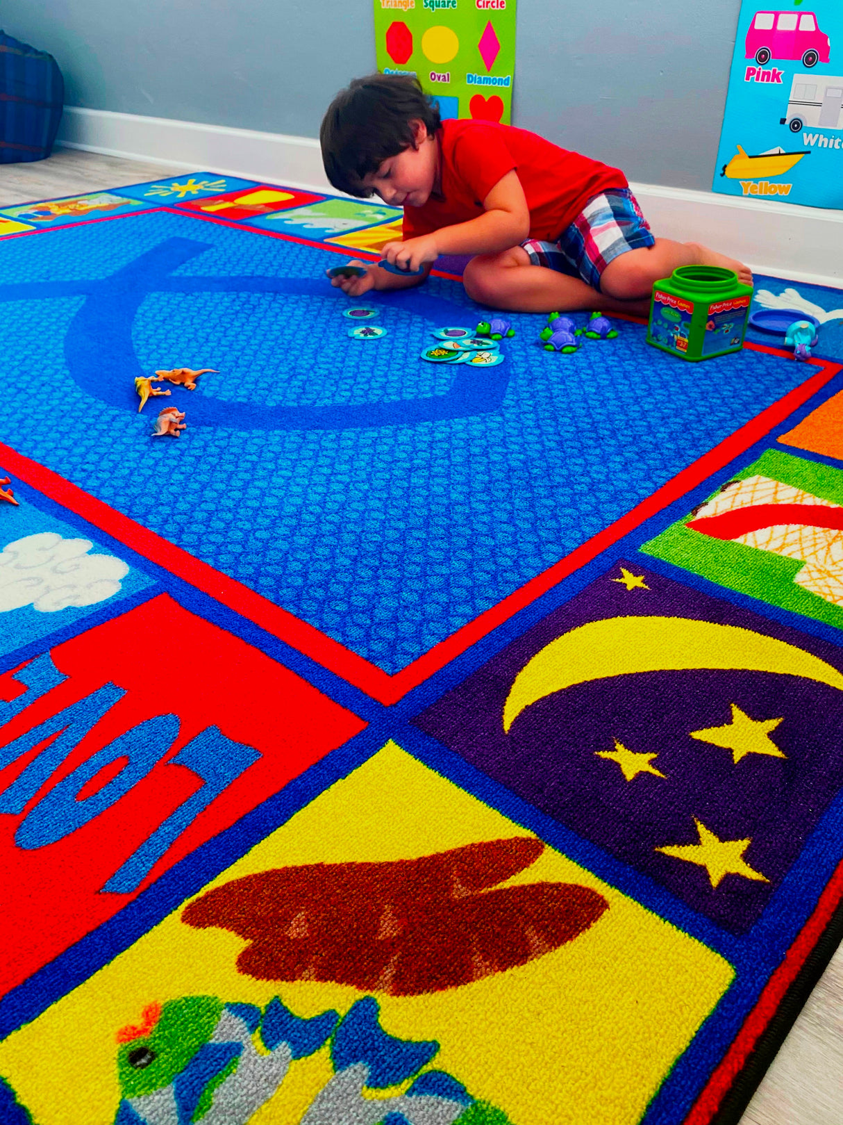 Bible Squares Christian School Rug - KidCarpet.com