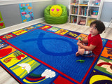 Bible Squares Christian School Rug - KidCarpet.com