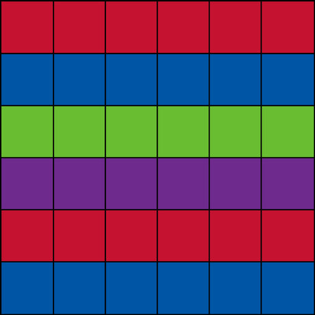 Blocks Seating Rug MULTI With 36 Squares - KidCarpet.com
