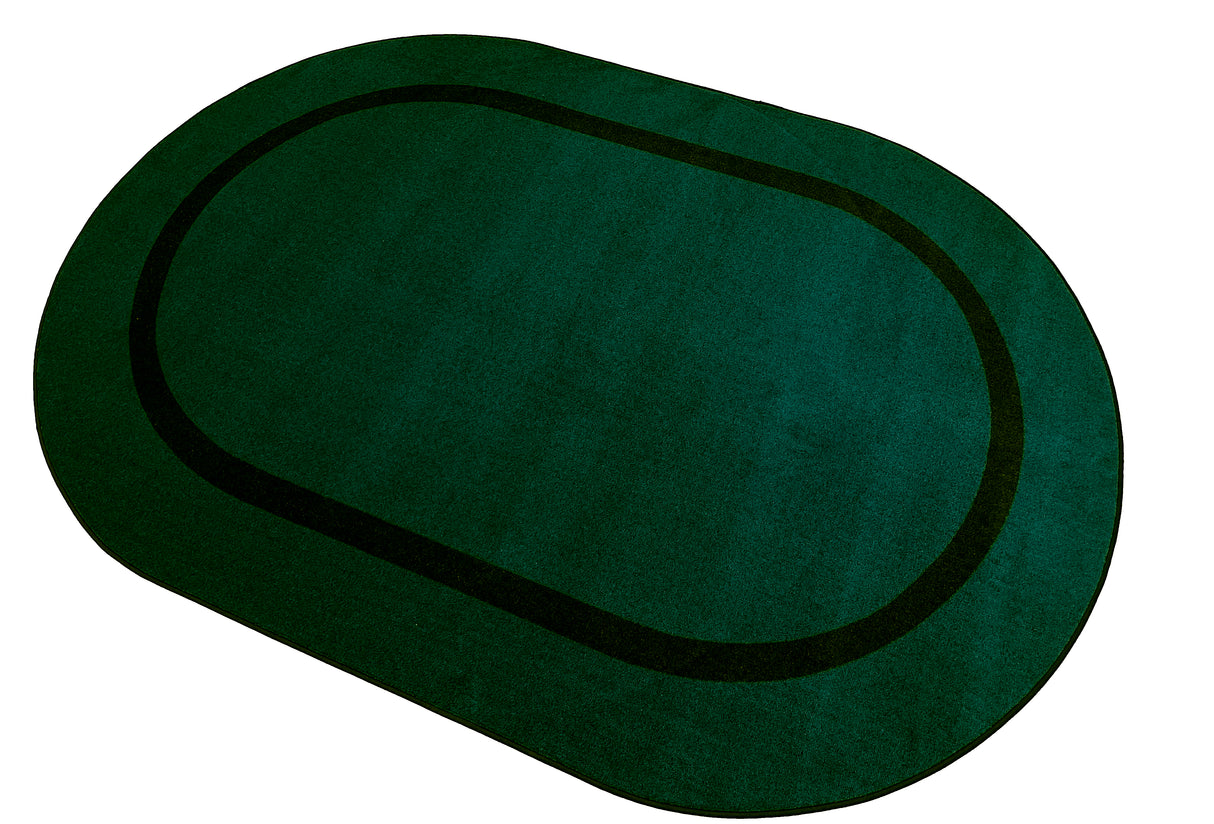 Montessori Classroom Rug Green With Black Line - KidCarpet.com