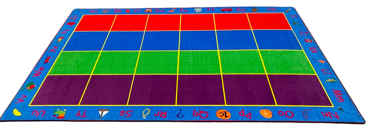 ABC Rainbow Seating Rug 24 - KidCarpet.com