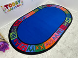 Alpha Circle Time ABC Rug With BRIGHT Colors - KidCarpet.com