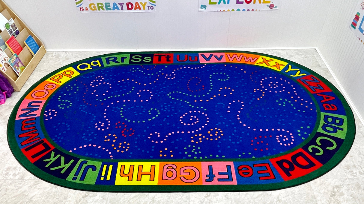 Alpha Dots Circle Time ABC Rug - KidCarpet.com