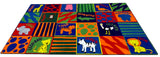 Animal Squares School Rug