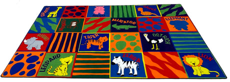 Animal Squares School Rug