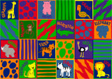 Animal Squares School Rug