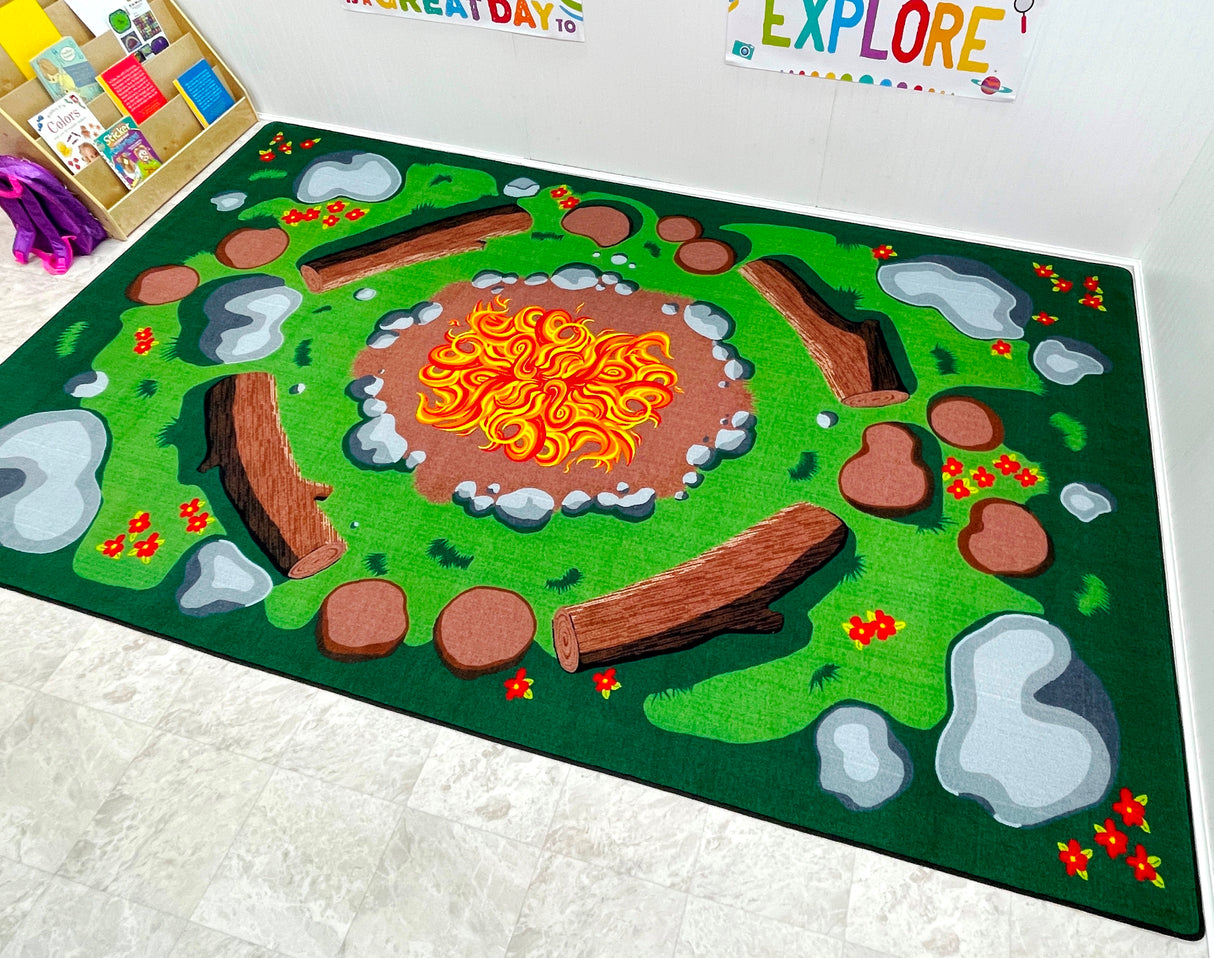 Campfire Playtime Rug - KidCarpet.com