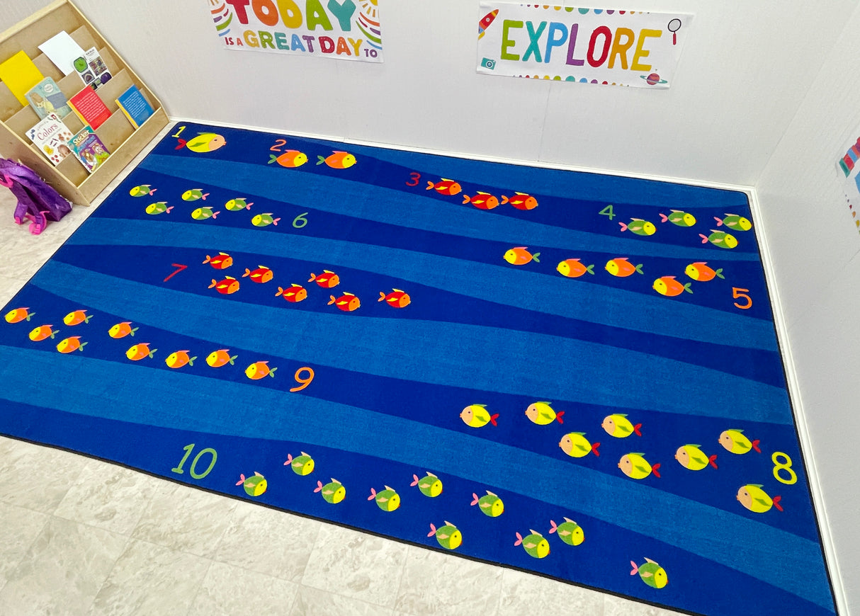 Classroom School of Fish Rug