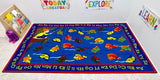 Lazy River Fish Rug - KidCarpet.com