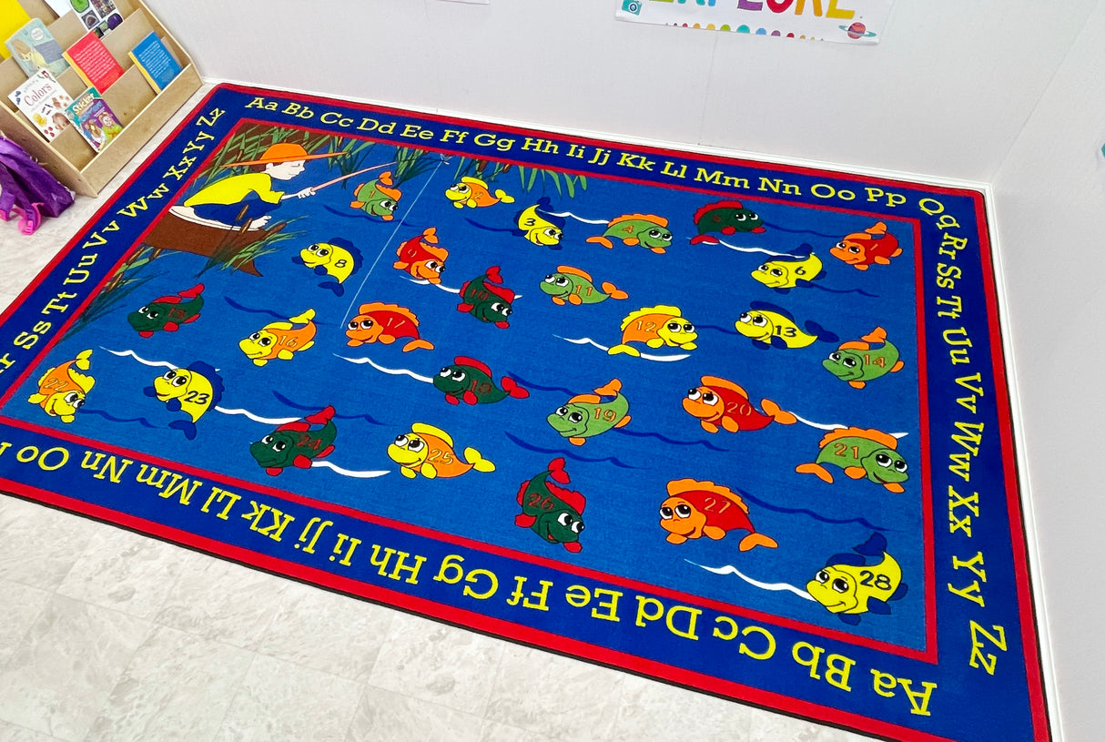 Lazy River Fish Rug - KidCarpet.com