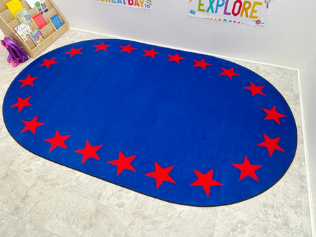 Star Border Classroom Rug - KidCarpet.com