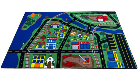 Total Transportation Play Town Rug - KidCarpet.com