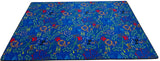 Animal Doodles Children's Rug Multi on Blue