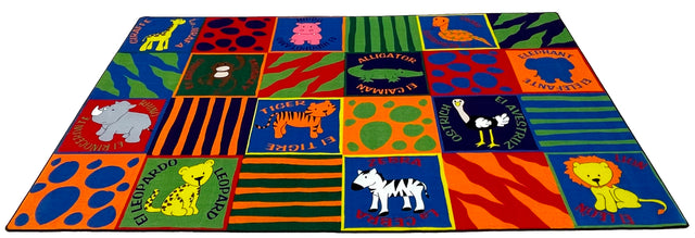 Bilingual Animals School Rug