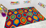 Sitting Hexagons Children's Rug - KidCarpet.com